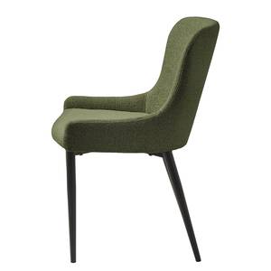 Chaises Aledo - Lot de 2 Bouclé / Acier - Vert foncé