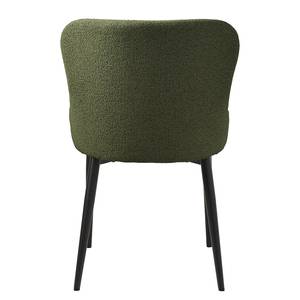 Chaises Aledo - Lot de 2 Bouclé / Acier - Vert foncé