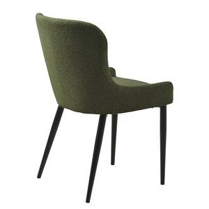 Chaises Aledo - Lot de 2 Bouclé / Acier - Vert foncé