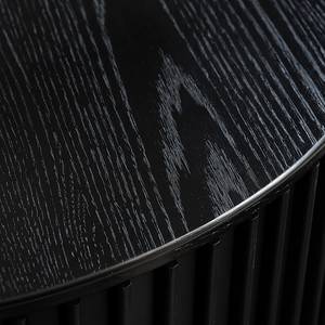 Table basse Sienna MDF / Acier / Placage en bois véritable - Noir