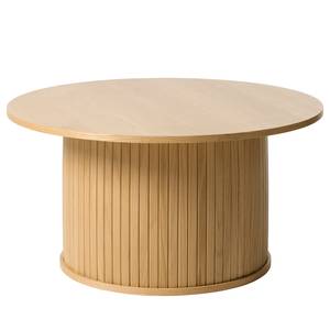 Table basse Maqueda MDF / Plaqué bois véritable / Acier - Imitation chêne - Imitation chêne - 90 x 45 cm