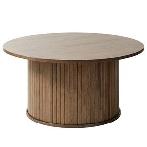 Table basse Maqueda Plaqué bois véritable - Chêne foncé - 90 x 45 cm