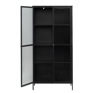 Vetrina e credenza Coria Acciaio / Vetro temprato - Nero - Nero