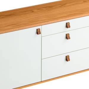 Sideboard SEONI Echtholzfurnier - Weiß / Eiche