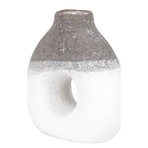 Vaso Borge Ceramica - Bianco / Marrone