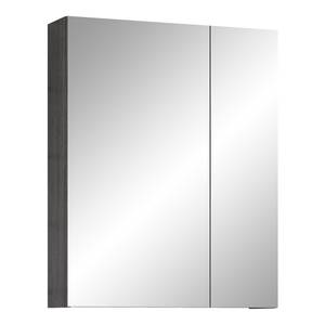 Armoire de toilette Riva Blanc brillant / Argenté - Largeur : 60 cm