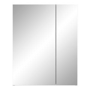 Armoire de toilette Riva Blanc brillant / Argenté - Largeur : 60 cm