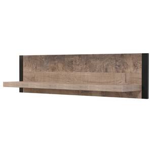 Open wandkast Emile vintage eikenhouten look/zwart