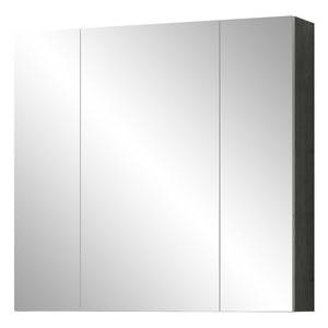 Spiegelschrank Riva Hochglanz Weiß / Silber - Breite: 80 cm