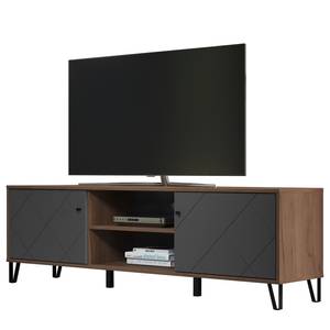 Meuble TV Touch Imitation chêne vintage / Taupe - Largeur : 183 cm