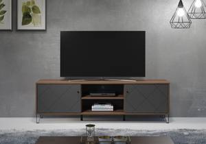 Meuble TV Touch Imitation chêne vintage / Taupe - Largeur : 183 cm