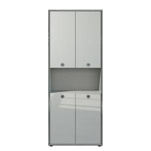 Armoire de bureau Infinity Gris / Blanc brillant