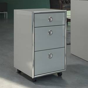 Armoire de bureau Infinity Gris / Blanc brillant