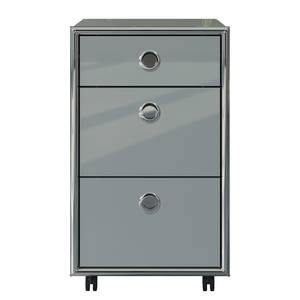 Armoire de bureau Infinity Gris / Blanc brillant