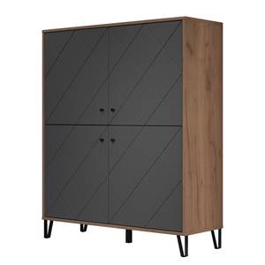 Highboard Touch vintage eikenhouten look/taupe