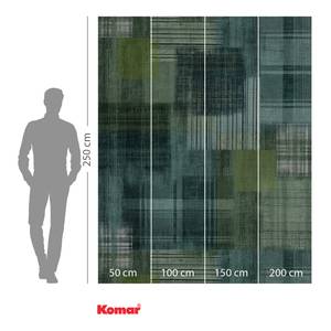 Fotomurale Patchy Plaid Tessuto non tessuto - Verde / Blu - 200 x 250 cm