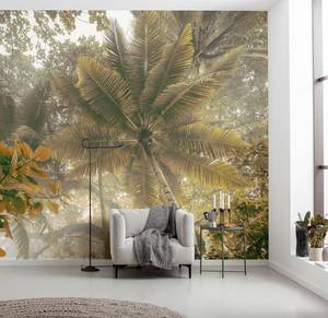 Vlies-fotobehang Palms Panorama vlies - bruin/wit - 300 x 250 cm