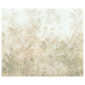 Papier peint intissé Zen Zone Intissé - Marron / Jaune / Vert - 300 x 250 cm