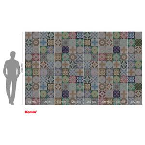 Papier peint intissé Marrakech Mosaik Intissé - Gris / Bleu / Vert - 400 x 250 cm