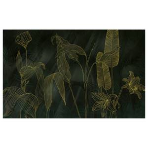 Vlies Fototapete Darkest Green Vlies - Schwarz / Gelb - 400 x 250 cm