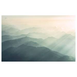 Vlies-fotobehang Hazy Hills vlies - bruin/blauw/geel - 400 x 250 cm