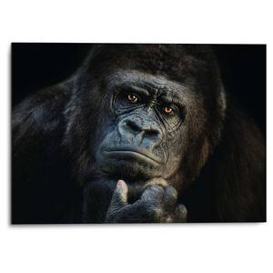 Tableau déco en métal Gorille Alu-Dibond - 50 x 70 cm