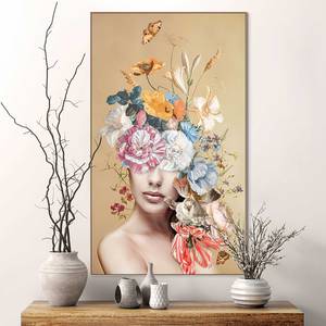 Wandbild Blumig MDF / Papier- 70 x 118 cm