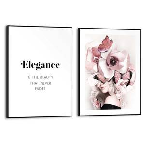 Wandbild Flower Elegance 2-teilig Art Print auf MDF - 30 x 40 cm