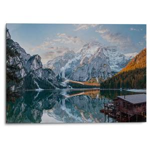 Metalen afbeelding Pragser Wildsee alu-Dibond - 50 x 70 cm