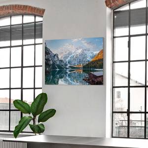 Metalen afbeelding Pragser Wildsee alu-Dibond - 50 x 70 cm