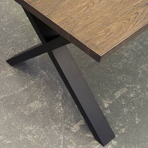 Tafelblad Granada MDF/fineer van echt hout - donkere eikenhouten look - Donkere eikenhouten look - 210 x 90 cm