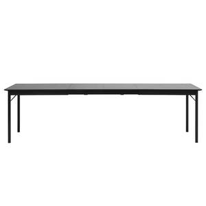 Tavolo da pranzo Sevilla MDF / Impiallacciatura in vero legno / Acciaio - Nero - 180 x 95 cm