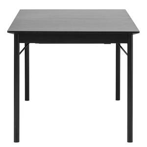 Tavolo da pranzo Sevilla MDF / Impiallacciatura in vero legno / Acciaio - Nero - 180 x 95 cm