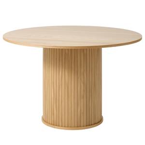 Table Maqueda MDF / Placage en bois véritable - Imitation chêne / 120 x 120 cm - Imitation chêne