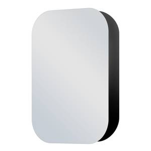 Spiegelschrank Talos Oval Aluminium - Schwarz