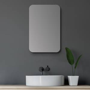 Spiegelschrank Talos Oval Aluminium - Schwarz