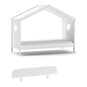 Lit cabane Amori - Type F Pin / MDF - Blanc - 90 x 200 cm