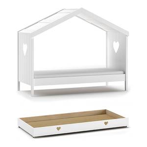 Lit cabane Amori - Type E Pin / MDF - Blanc - 90 x 200 cm