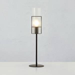 Tafellamp Tubo glas/ijzer - 1 lichtbron - Zwart