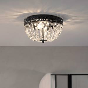 Plafondlamp Etienne ijzer - 2 lichtbronnen - Zwart