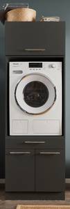 Wasmachinekast-set Laundreezy A Antraciet - Breedte: 68 cm