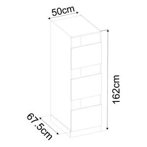 Wasmachinekast-set Laundreezy B Antraciet - 118 x 162 cm