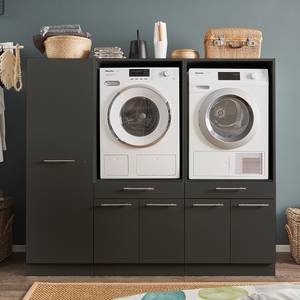 Wasmachinekast-set Laundreezy C Antraciet - 185 x 162 cm