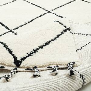 Tapis en laine Marmoucha Laine vierge - 70 x 140 cm - Noir / Blanc - 70 x 140 cm