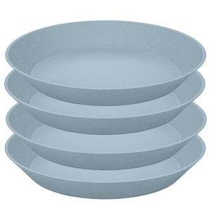 Diepe borden Connect Plate set van 4 polypropeen - lichtblauw