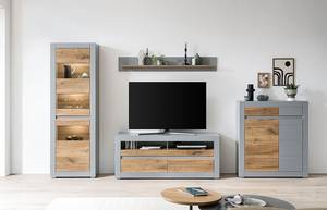 Tv-meubel Hillbrook mat grijs/tin-eikenhouten look - Breedte: 150 cm