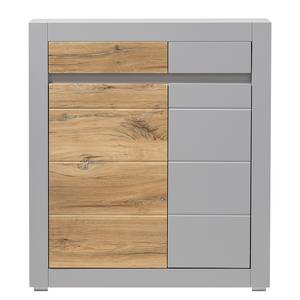 Buffet Hillbrook - 100 cm Gris mat / Imitation chêne - Sans portes en verre