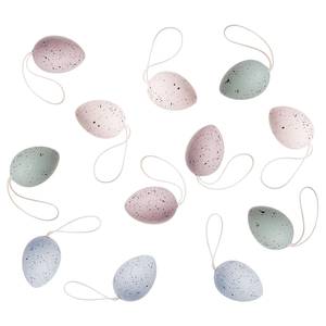 Anhänger EASTER Eier 12er-Set Polystyrol - Multicolor