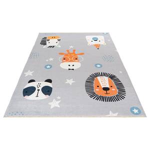 Kinderteppich My Greta Baumwolle / Polyester - 115 x 170 cm - Hellgrau - Lichtgrau