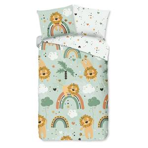 Parure de lit Lions Coton - 140 x 240 cm - Vert - 140 x 240 cm